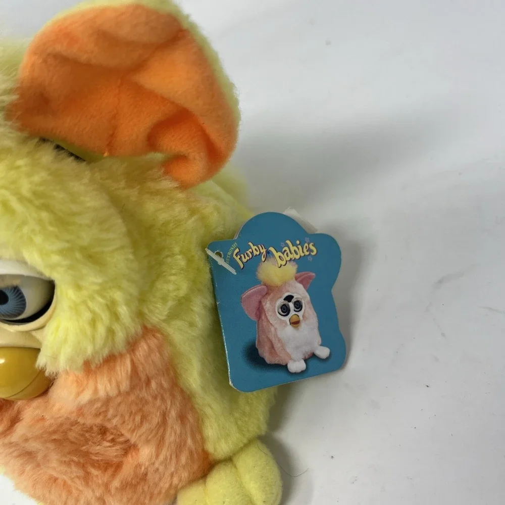 Furby Babies Sunny Baby Yellow 70-940 Blue Eyes Tiger  Electronics Working W Tag